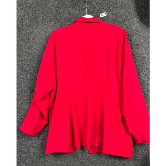 Studio By Torrid Refined Crepe Corset Blazer Jacket Womens Sz 5 (5X) Red Casual - Picture 2 of 7